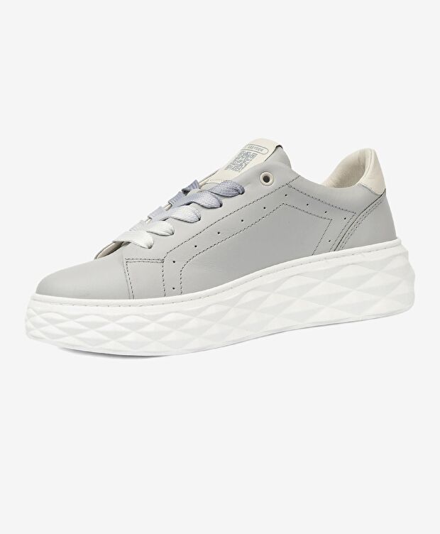 Kadın Açık Mavi Hakiki Deri Sneaker Ayakkabı - 3