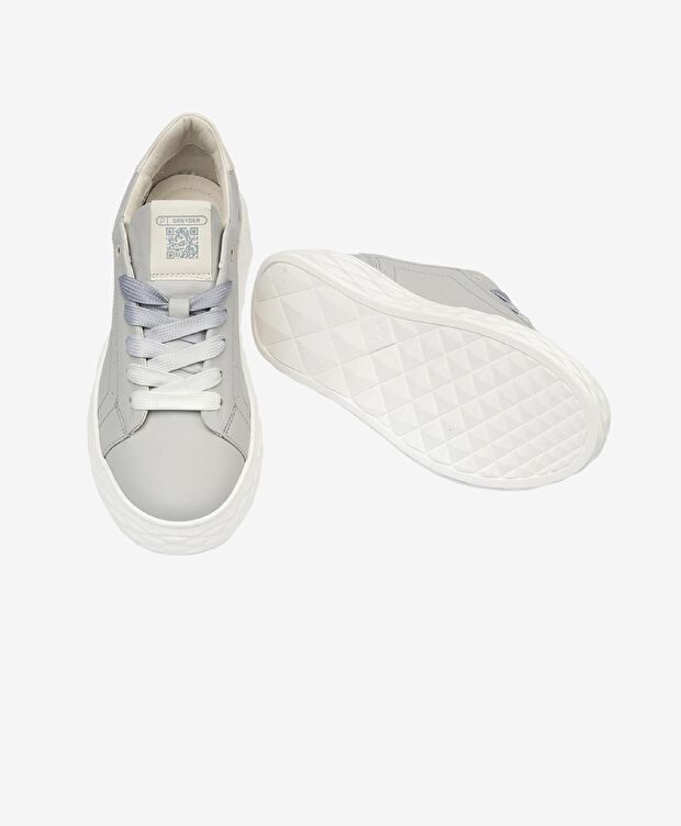 Kadın Açık Mavi Hakiki Deri Sneaker Ayakkabı - 6