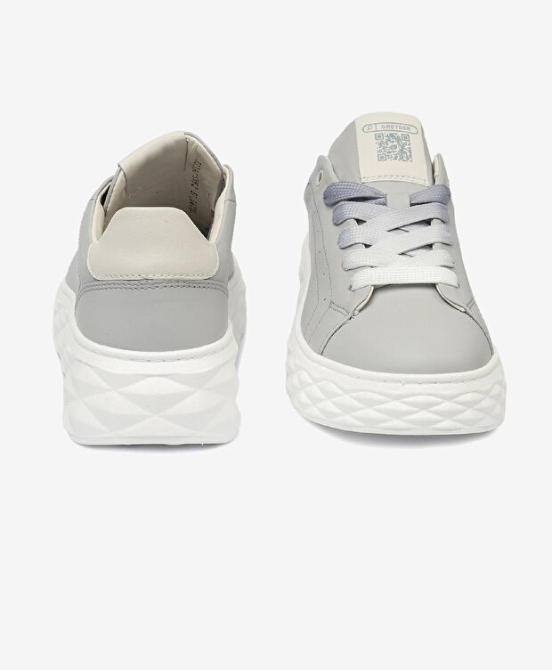 Kadın Açık Mavi Hakiki Deri Sneaker Ayakkabı - 7