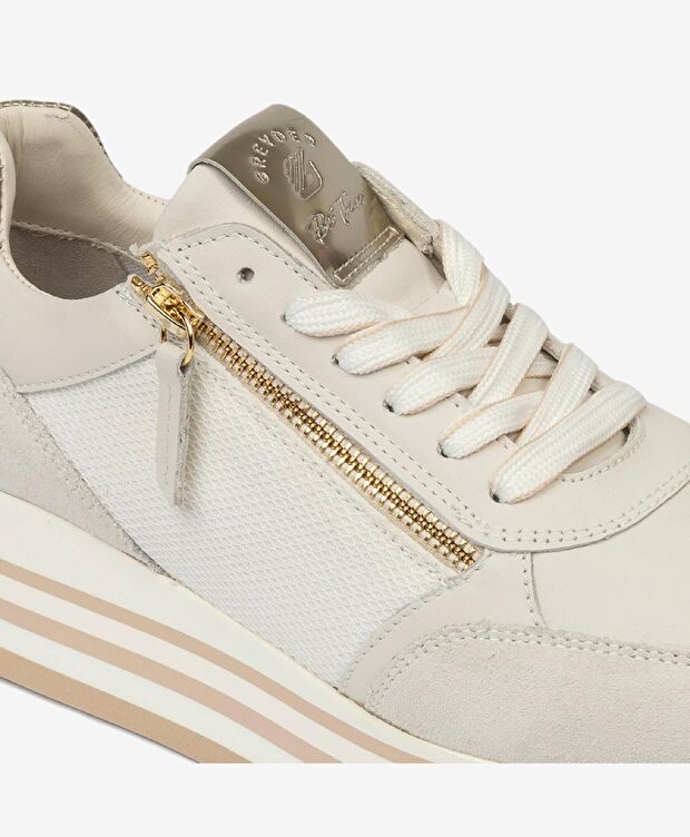 Kadın Beyaz Hakiki Deri Spor Ayakkabı - 5