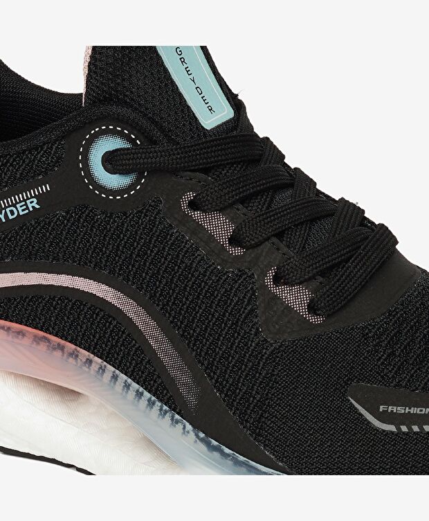 Kadın Siyah Pudra Spor Ayakkabı - 5