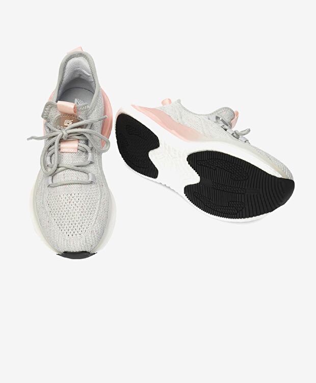 Kadın Açık Gri Pudra Spor Ayakkabı - 6