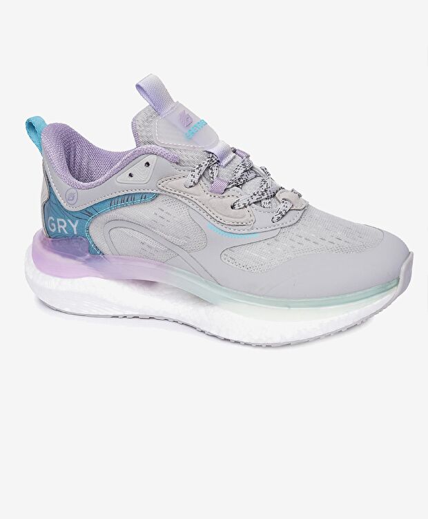 Kadın Açık Gri Lila Spor Ayakkabı - 2