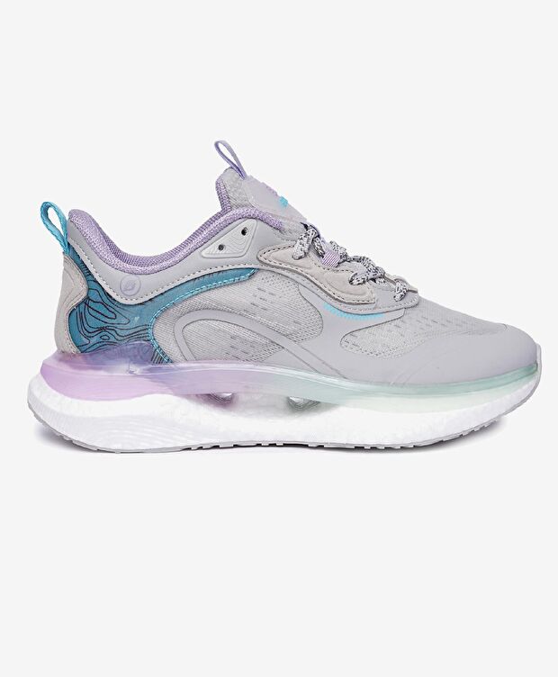 Kadın Açık Gri Lila Spor Ayakkabı - 1