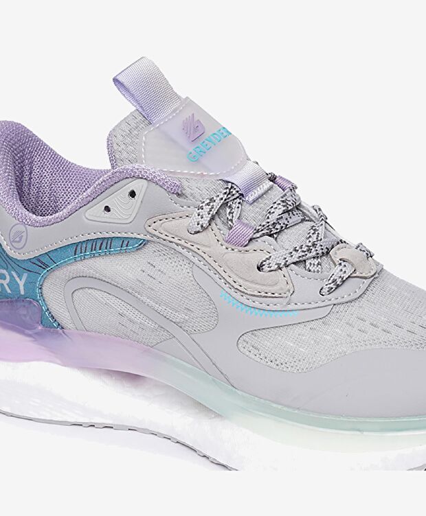 Kadın Açık Gri Lila Spor Ayakkabı - 5