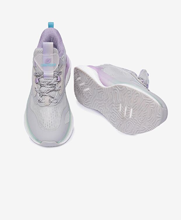 Kadın Açık Gri Lila Spor Ayakkabı - 6