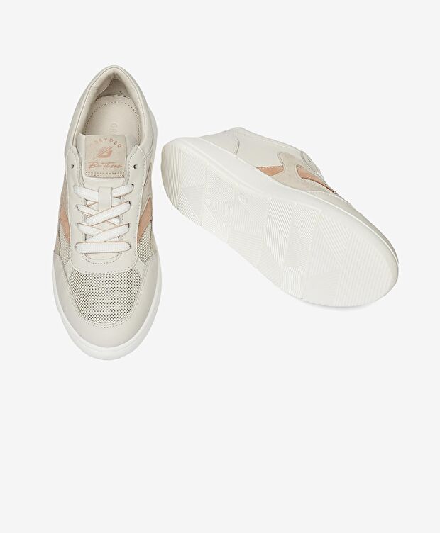 Kadın Kirli Beyaz Hakiki Deri Sneaker Ayakkabı - 6