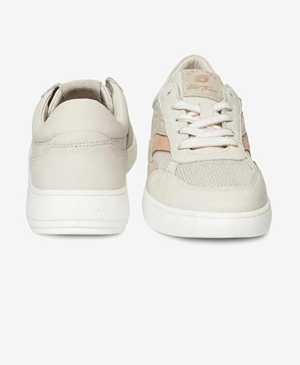 Kadın Kirli Beyaz Hakiki Deri Sneaker Ayakkabı - 7