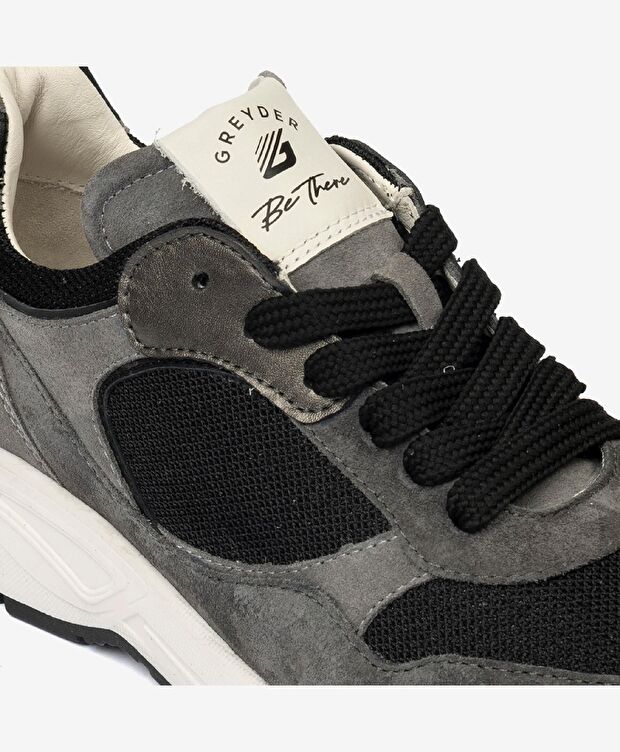 Kadın Antrasit Hakiki Deri Spor Ayakkabı - 5