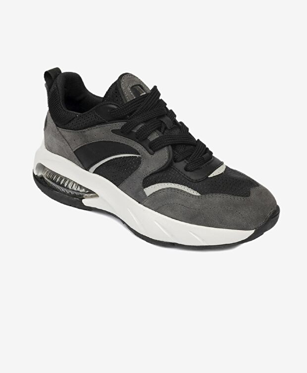 Kadın Gri Hakiki Deri Spor Ayakkabı - 2