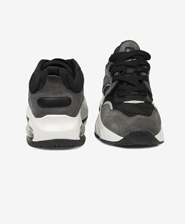 Kadın Gri Hakiki Deri Spor Ayakkabı - 7