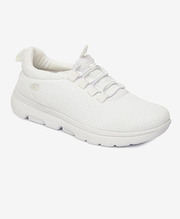 Kadın Beyaz Hakiki Deri Spor Ayakkabı - 2