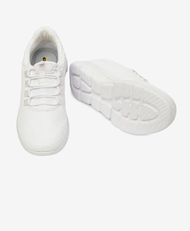 Kadın Beyaz Hakiki Deri Spor Ayakkabı - 6