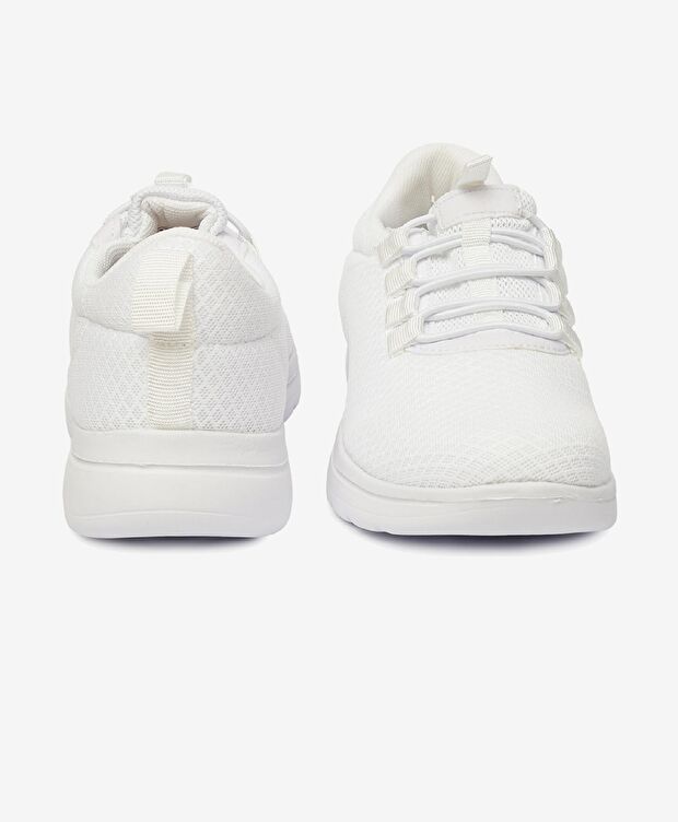 Kadın Beyaz Hakiki Deri Spor Ayakkabı - 7