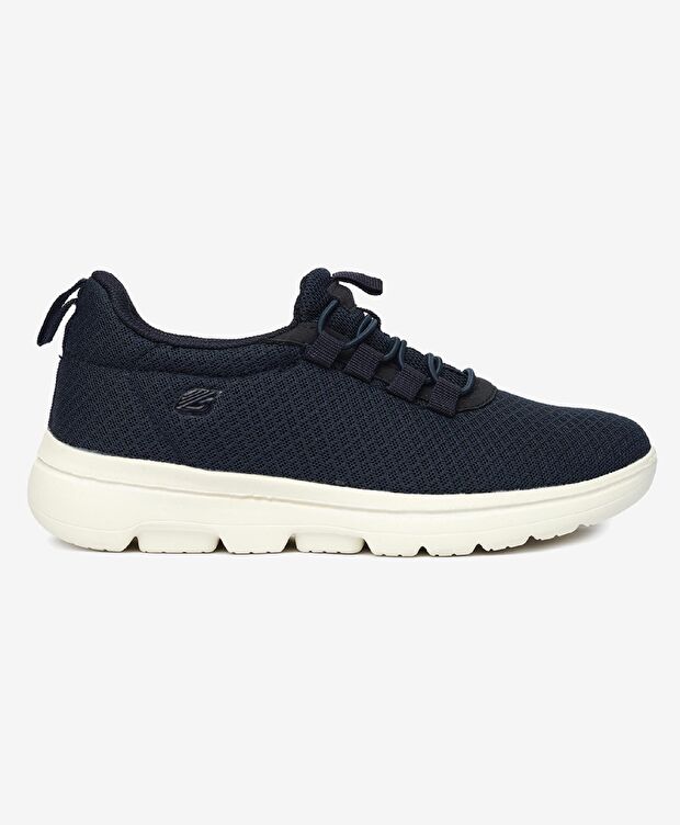 Kadın Lacivert Hakiki Deri Spor Ayakkabı - 1