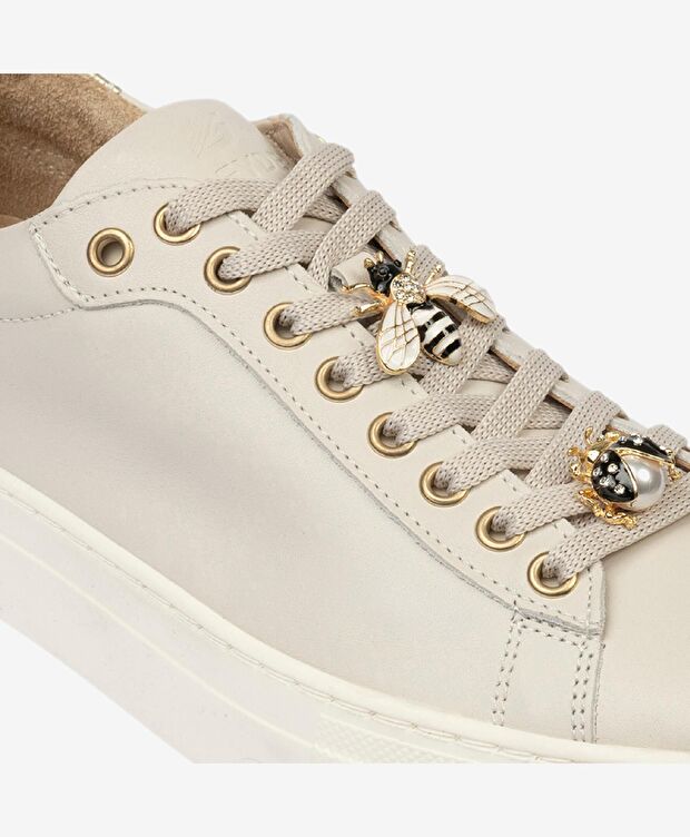 Kadın Açık Vizon Hakiki Deri Sneaker Ayakkabı - 5