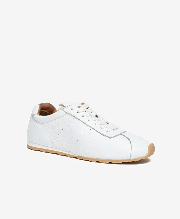 Kadın Beyaz Hakiki Deri Sneaker Ayakkabı - 2