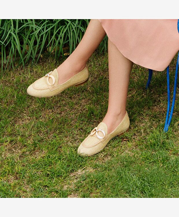 Kadın Bej Hakiki Deri Babet - 9