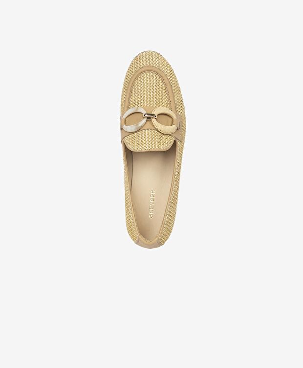 Kadın Bej Hakiki Deri Babet - 4