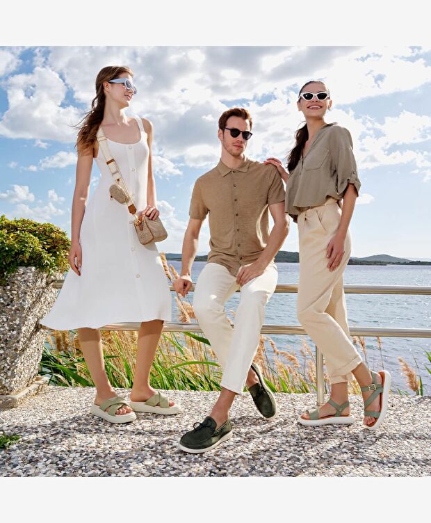 Kadın Su Yeşili Hakiki Deri Sandalet - 8