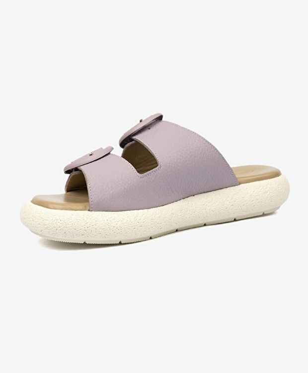 Kadın Lila Hakiki Deri Terlik - 3