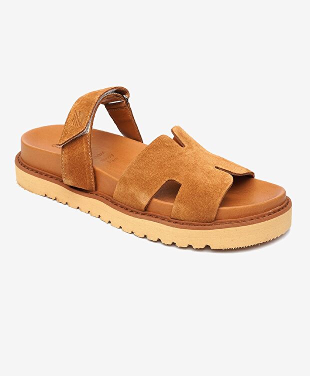 Kadın Sigaro Süet Hakiki Deri Terlik - 2