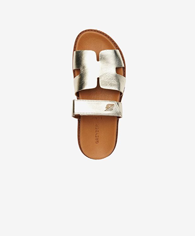 Kadın Altın Hakiki Deri Terlik - 4