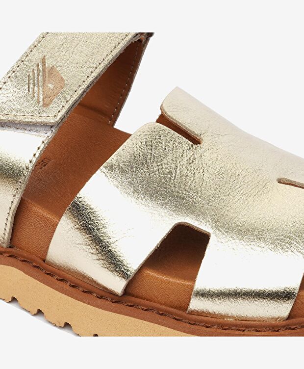 Kadın Altın Hakiki Deri Terlik - 5