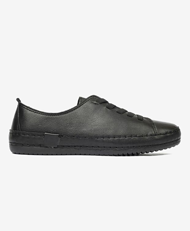 Kadın Siyah Hakiki Deri Casual Ayakkabı - 1