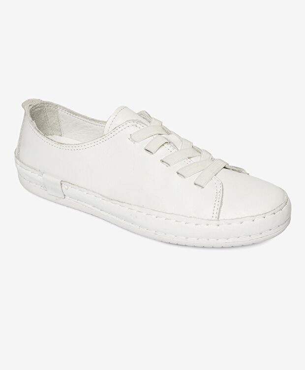 Kadın Beyaz Hakiki Deri Casual Ayakkabı - 2