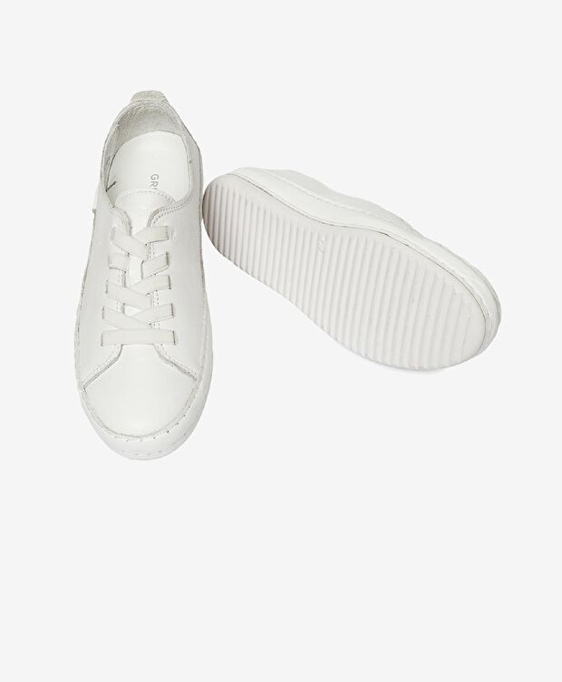 Kadın Beyaz Hakiki Deri Casual Ayakkabı - 6