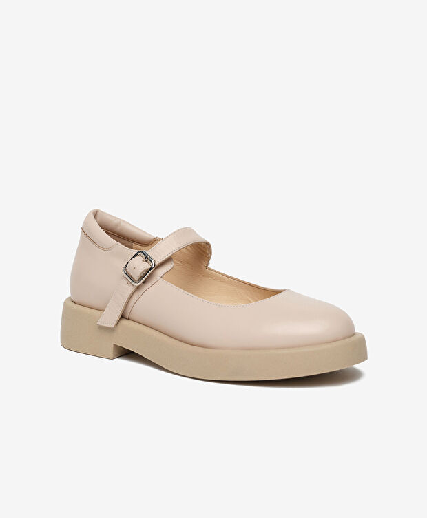 Kadın Krem Hakiki Deri Loafer Ayakkabı - 2