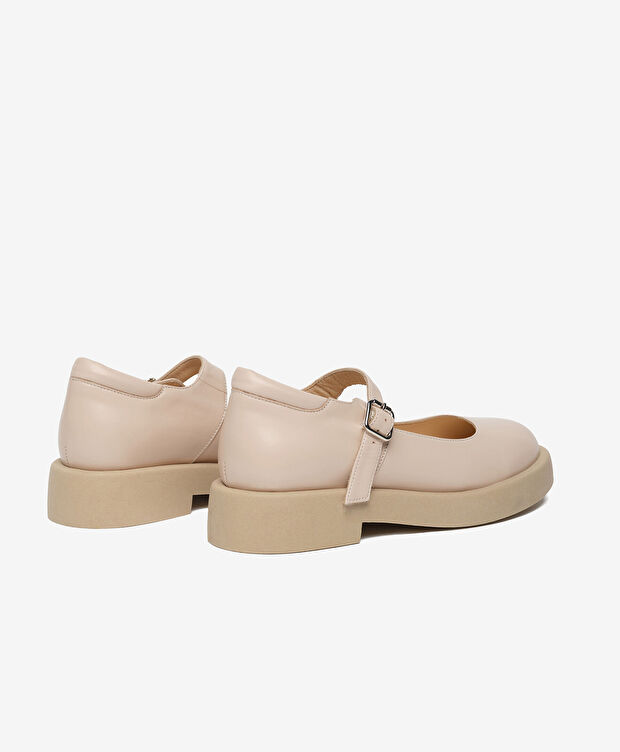 Kadın Krem Hakiki Deri Loafer Ayakkabı - 4