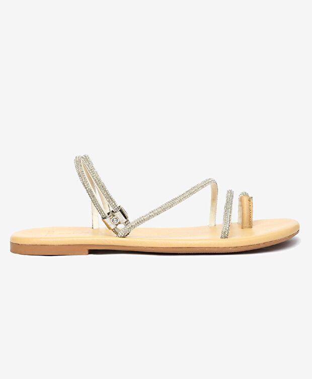 Kadın Beyaz Hakiki Deri Sandalet - 3