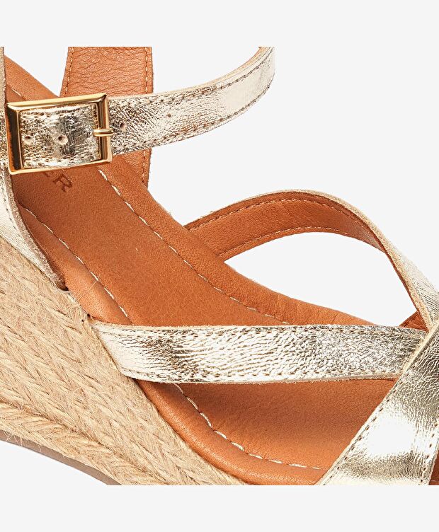 Kadın Altın Topuklu Sandalet - 5
