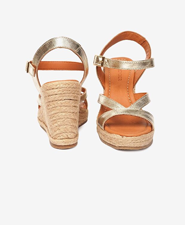 Kadın Altın Topuklu Sandalet - 7