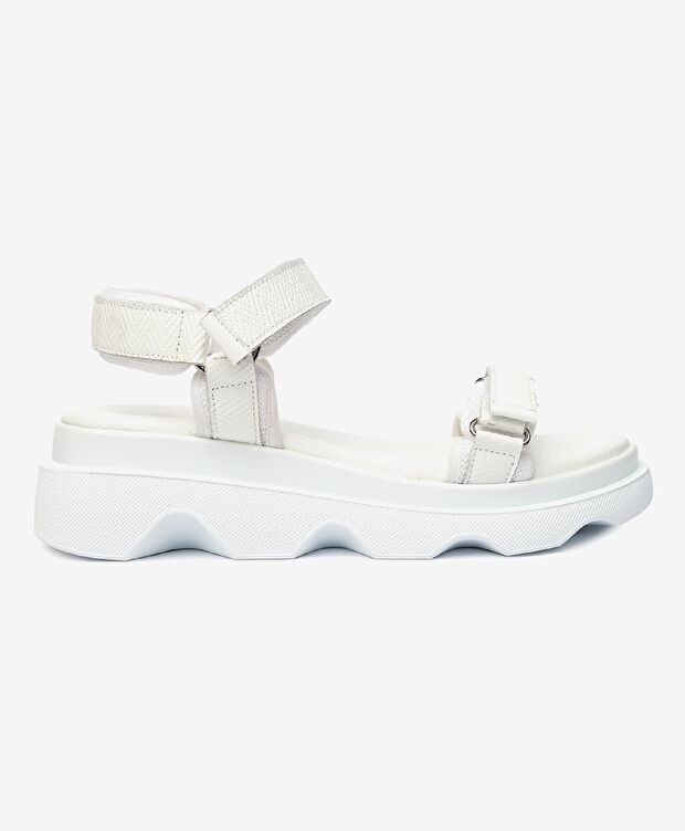 Kadın Beyaz Hakiki Deri Comfort Sandalet - 1