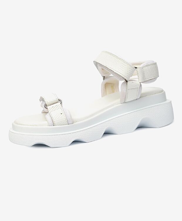Kadın Beyaz Hakiki Deri Comfort Sandalet - 3