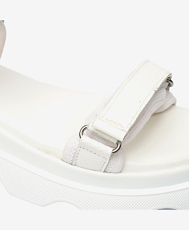 Kadın Beyaz Hakiki Deri Comfort Sandalet - 5