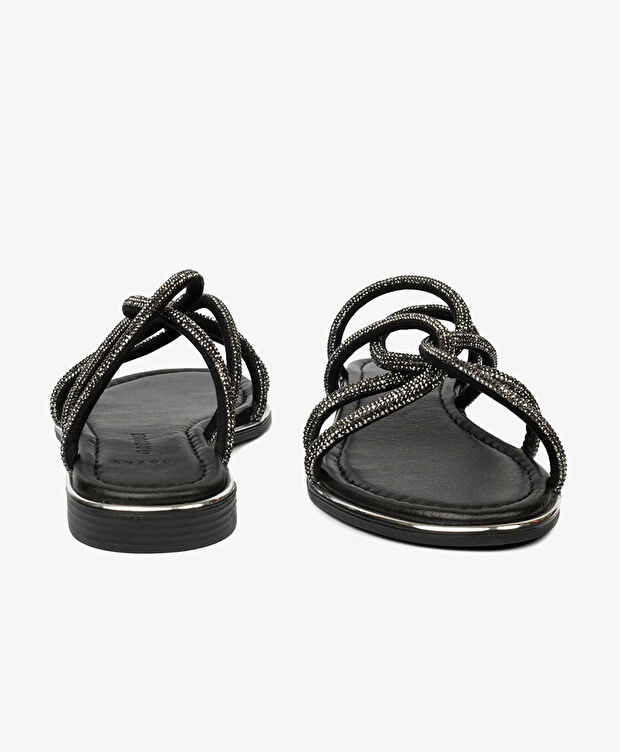 Kadın Siyah Hakiki Deri Terlik - 7