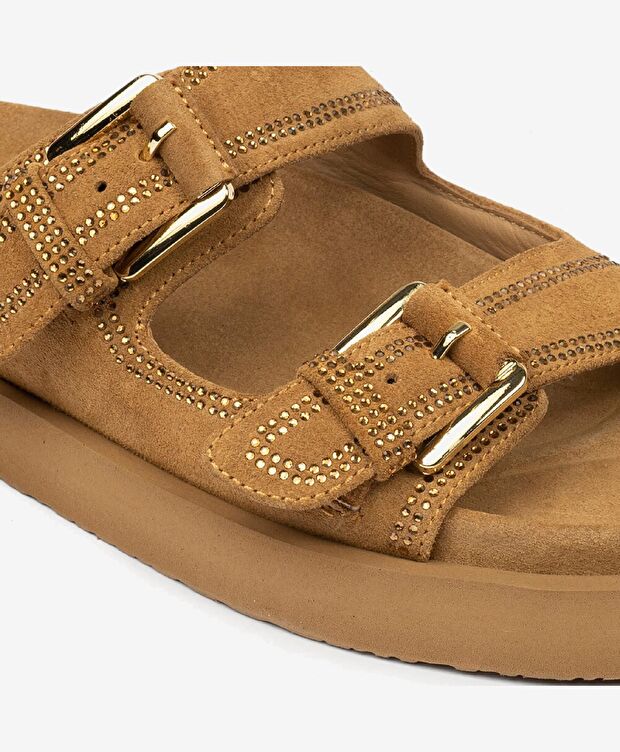 Kadın Sigaro Süet Hakiki Deri Terlik - 5