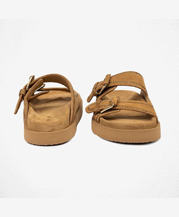 Kadın Sigaro Süet Hakiki Deri Terlik - 7