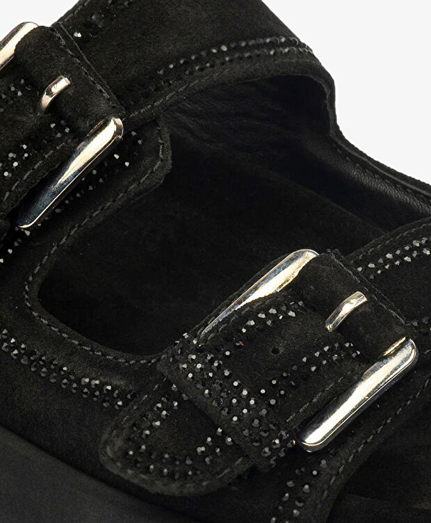 Kadın Siyah Hakiki Deri Terlik - 5