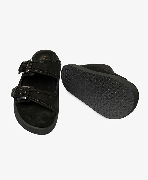 Kadın Siyah Hakiki Deri Terlik - 6