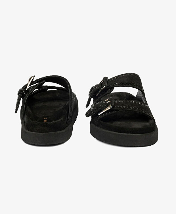 Kadın Siyah Hakiki Deri Terlik - 7