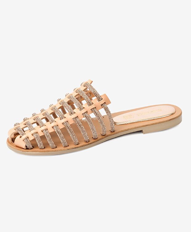 Kadın Pembe Taşlı Terlik - 3