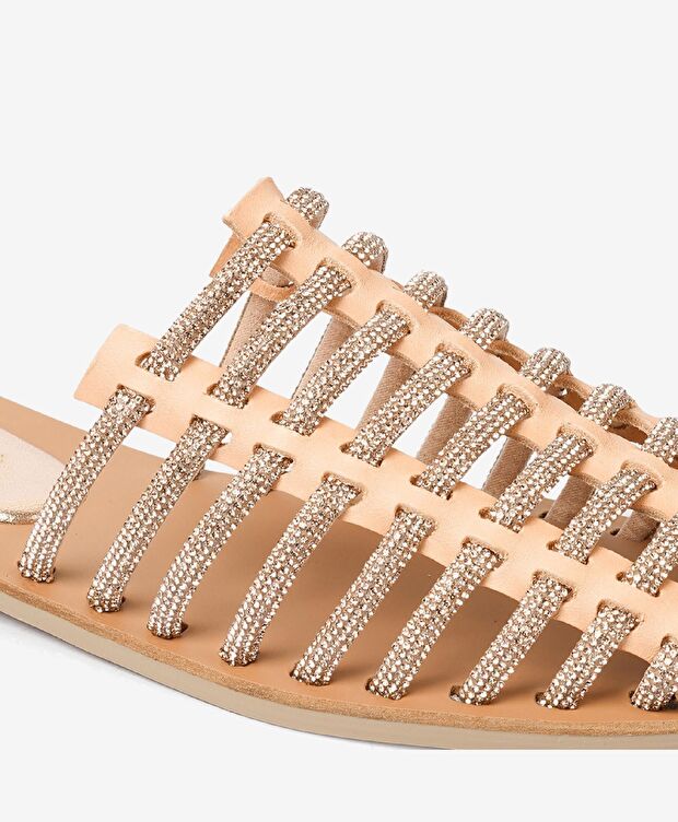 Kadın Pembe Taşlı Terlik - 5