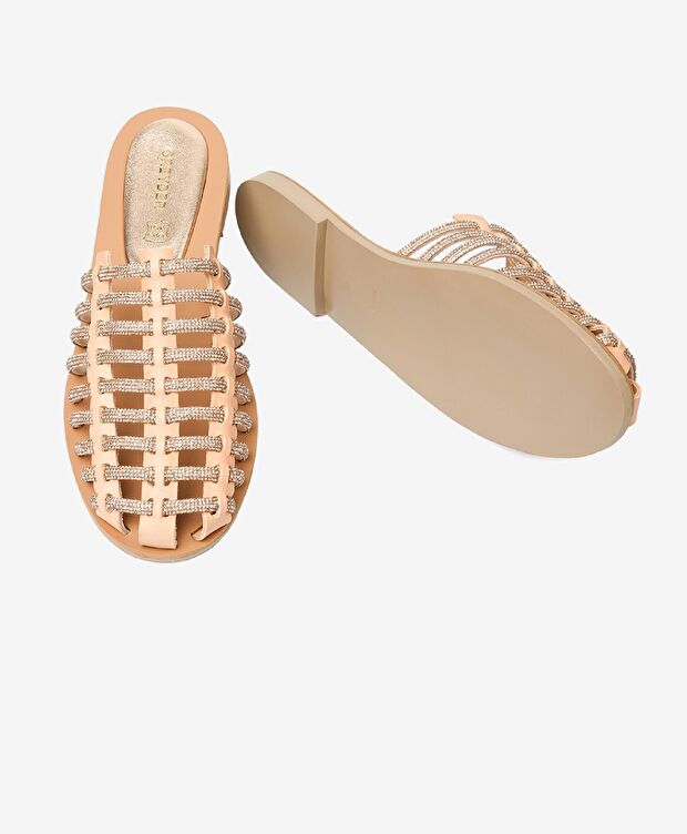 Kadın Pembe Taşlı Terlik - 6