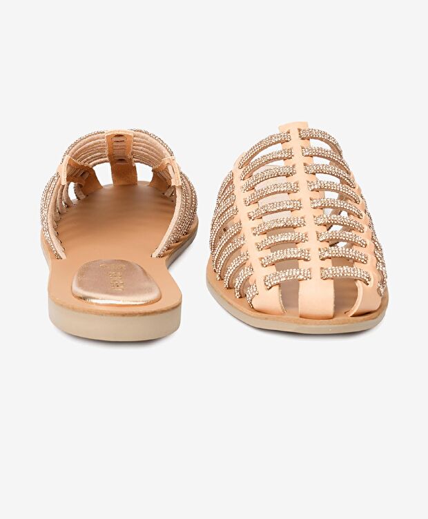 Kadın Pembe Taşlı Terlik - 7