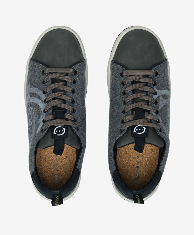 Greyder LAB Erkek Gri Hakiki Deri Sneaker Ayakkabı - 5
